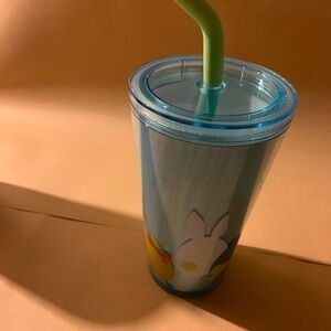 Starbucks Blue and Green Coffee Tumbler with Straw